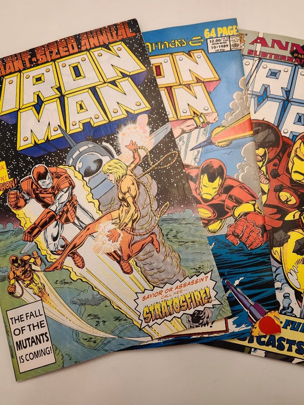 Lot Iron Man Annual Comic Books 9 10 12 Marvel 1987 1989 1991 Comics Annuals Vtg